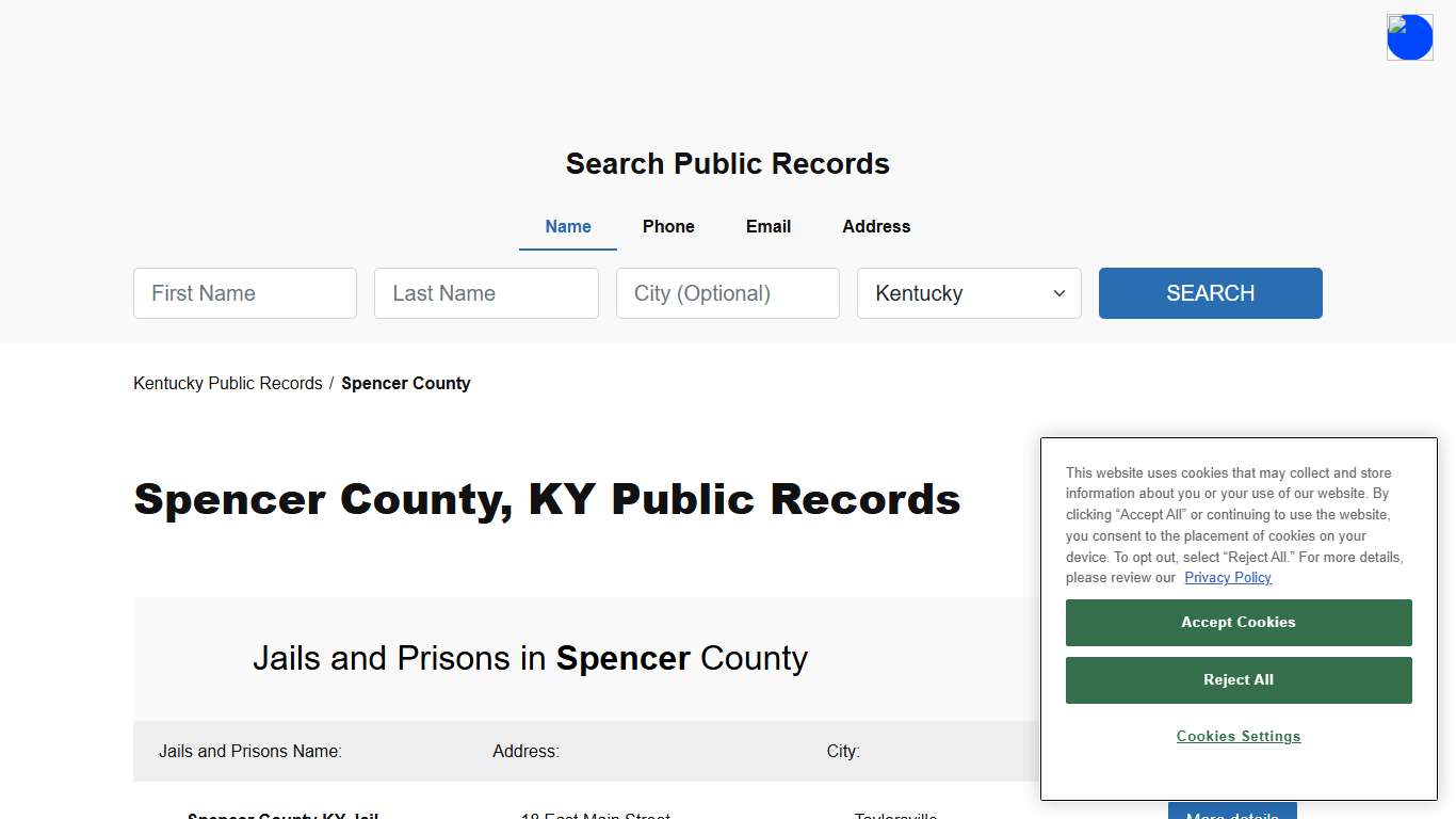 Spencer County, KY Public Court, Arrest and Inmate Records - ThePublicIndex