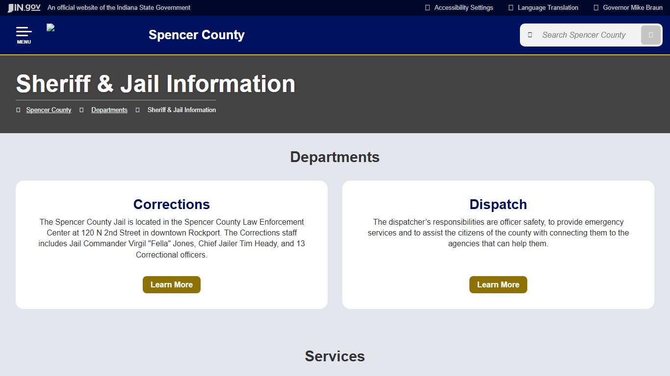 Spencer County: Sheriff & Jail Information